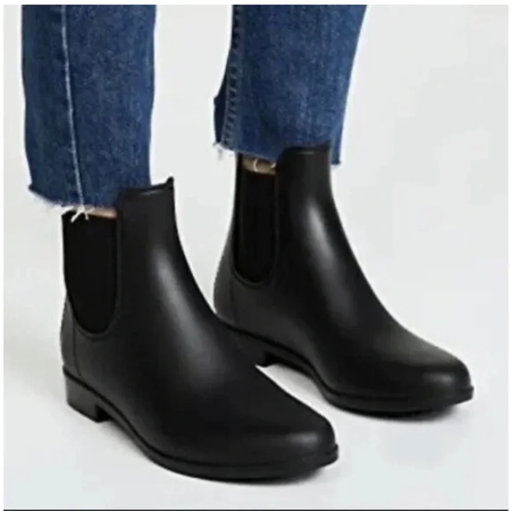 Sam Edelman Tinsley Matte Black Chelsea Rain Boots - Picture 1 of 5